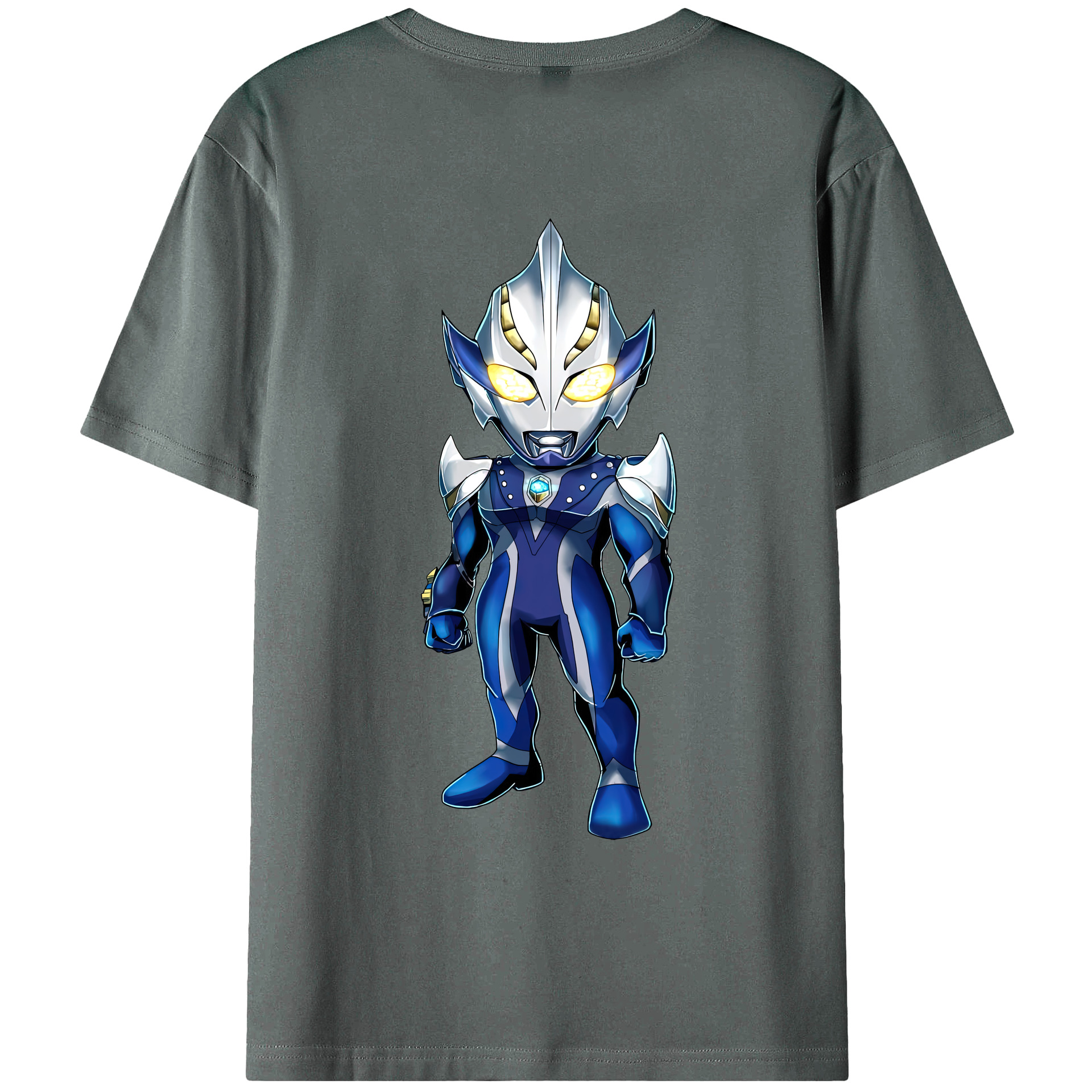 （画像用） ウルトラマン Ultraman 綿100％ メンズ半袖Tシャツ（バックプリント） 通気性